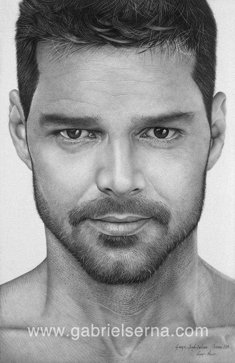 Ricky Martin - Pencil Drawing