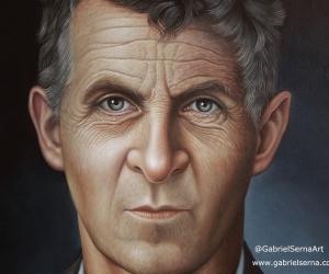 Retrato - Pintura al Oleo Ludwig Wittgenstein por Gabriel Serna